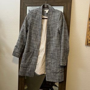 Navy Tweed Lightweight Blazer Coat